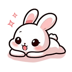 Love pink cute bunny greetings, daily