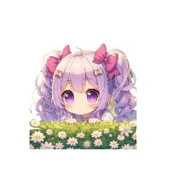 Cute kawaii girl Lilac