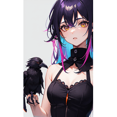 Crow style girl