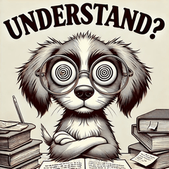 Study Hard! Nerdy Dog