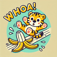 Clumsy Tiger Stickers @SFW