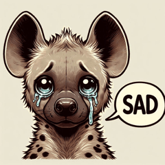 Teary-Eyed Hyena Stickers @SFW