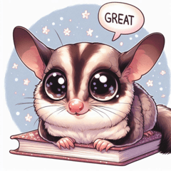 Teary-Eyed Flying Squirrel Stickers@SFW