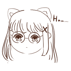 Glasses girls stamp