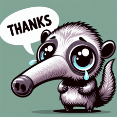 Teary Anteater Stickers @SFW