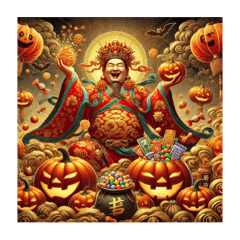 The God of Wealth celebrates Halloween 6