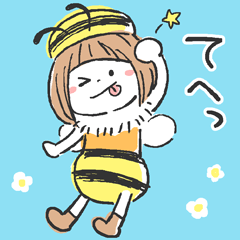 Honey bee girl's daily life