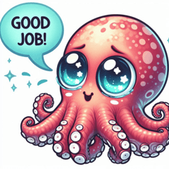 Teary-eyed Octopus Stickers @SFW