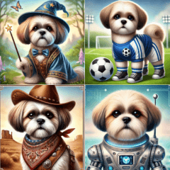 Cosplay Shih Tzu Oliver's Cute Moments