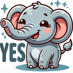 Cute Elephant Stickers @SFW