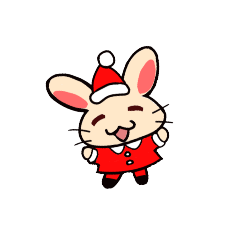 Christmas with a rabbit motif