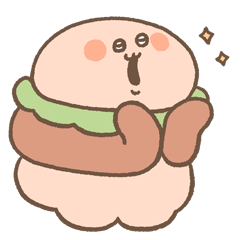 chubby hamburger BOBO animated Sticker3