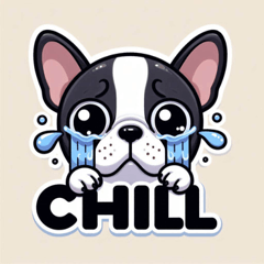 Teary French Bulldog Stickers @SFW