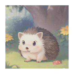 cute cute hedgehog stamp