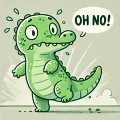 Clumsy Crocodile Stickers @SFW