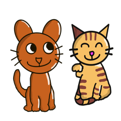 Brown Cat and friends