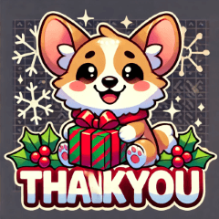 Cute Christmas Corgi 1