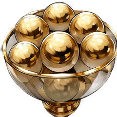 [For stamp arrangement] Gold ball