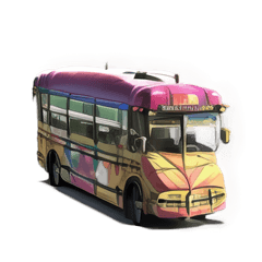 [For stamp arrangement] Bus