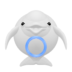 3D White Dolphin (thinks & apologies)