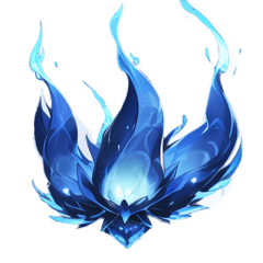 [For stamp arrangement] Blue flame