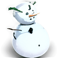 [For stamp arrangement] Snowman