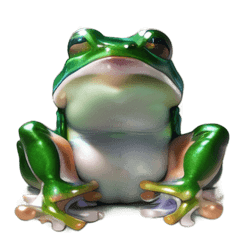 [For stamp arrangement] Frog