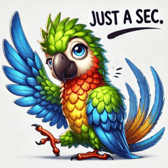 Funny Clumsy Parrot Stickers @SFW