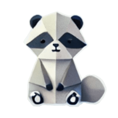 Origami style custom sticker (animal)