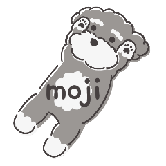 mydog black&silver moji