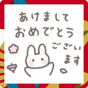 Handwritten rabbit winter new year