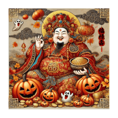 The God of Wealth celebrates Halloween12