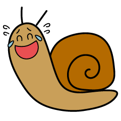 funny expression snail