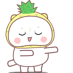 Pineapple Cat : Animated Stickers