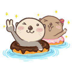 Floating sea otter Sibs