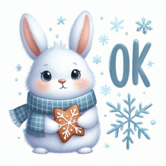 Winter Bunny Stickers @SFW