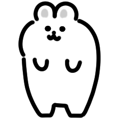 Monochrome rabbit animated Sticker