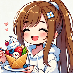 AI Girl eating deliciously