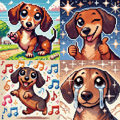 Pixel Dachshund Delights