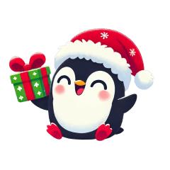 Enjoy winter with cute penguins!