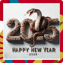 Happy New Year, 2025, Year of the Snake