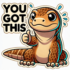 Cheerful Komodo Stickers @SFW