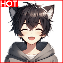 Cat Man Daily Phrases 3(Big Stickers)