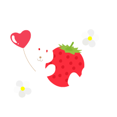 Cute strawberry bunny