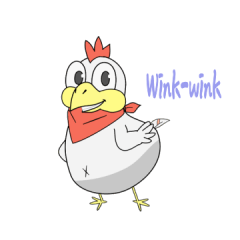 Cute chicken animation stickers