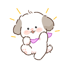 Energetic Puppy Stickers