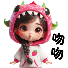 Cute Girl With Dragon Fruit Hood (TWN)