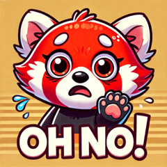 Clumsy Red Panda Stickers @SFW