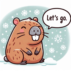 Capybara in the Snow @SFW