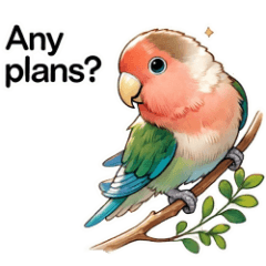 Cute Lovebirds 2: Watercolor Stickers